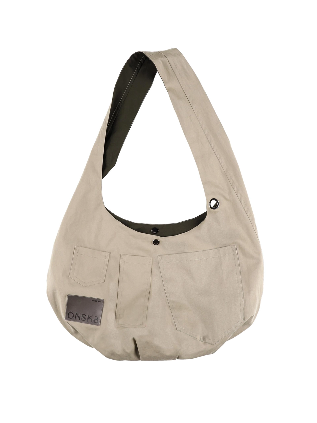 5차] REVERSIBLE POCKET BAG (BEIGE & KHAKI) : ONSKA オンスカ