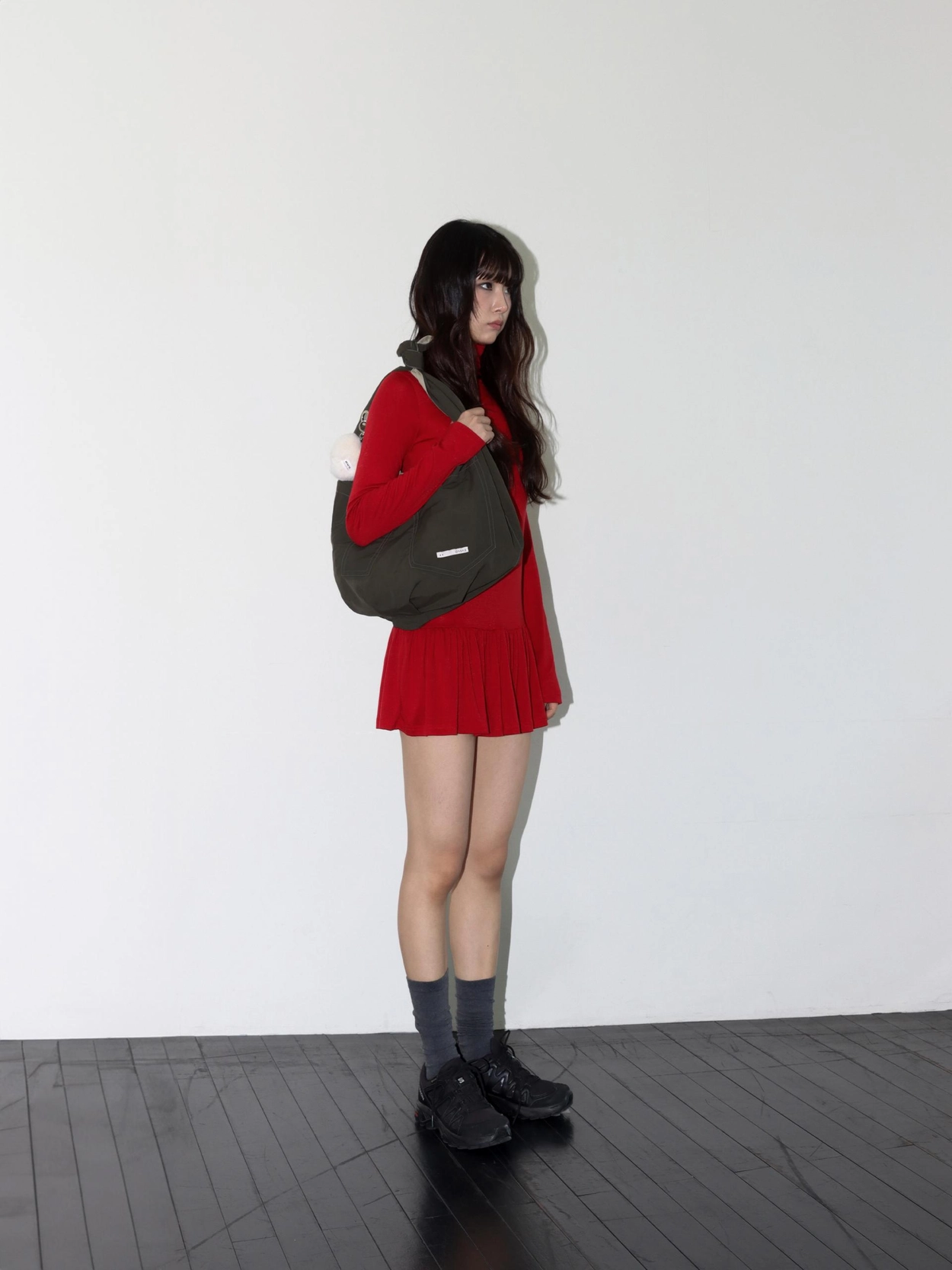 5차] REVERSIBLE POCKET BAG (BEIGE & KHAKI) : ONSKA オンスカ