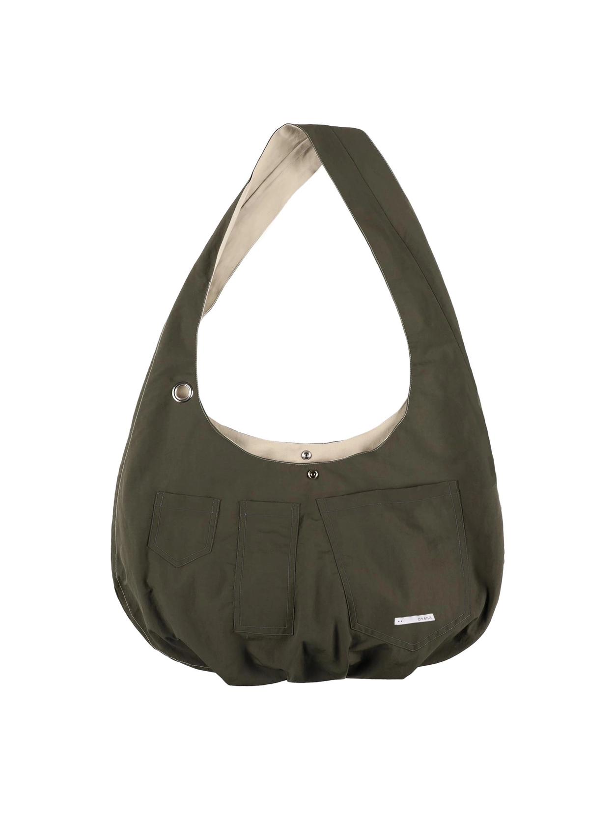 5차] REVERSIBLE POCKET BAG (BEIGE & KHAKI) : 온스카 ONSKA