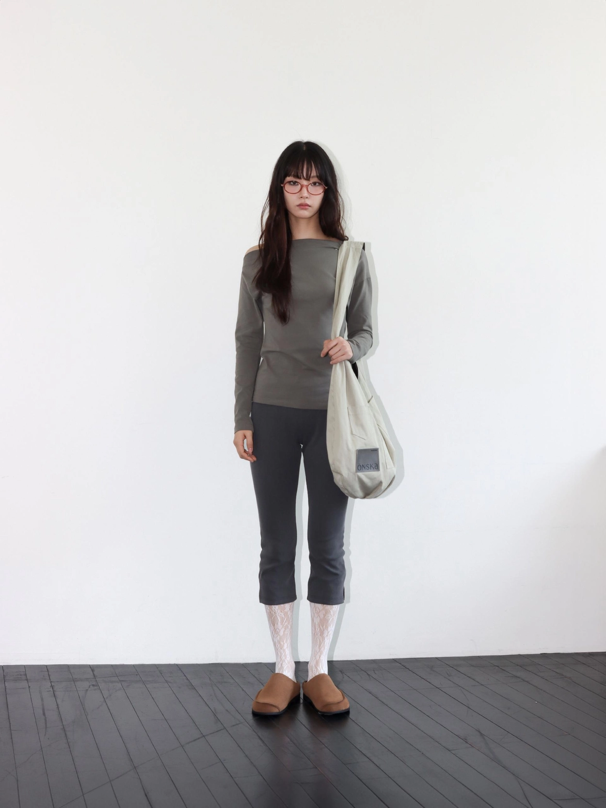 5차] REVERSIBLE POCKET BAG (BEIGE & KHAKI) : ONSKA オンスカ