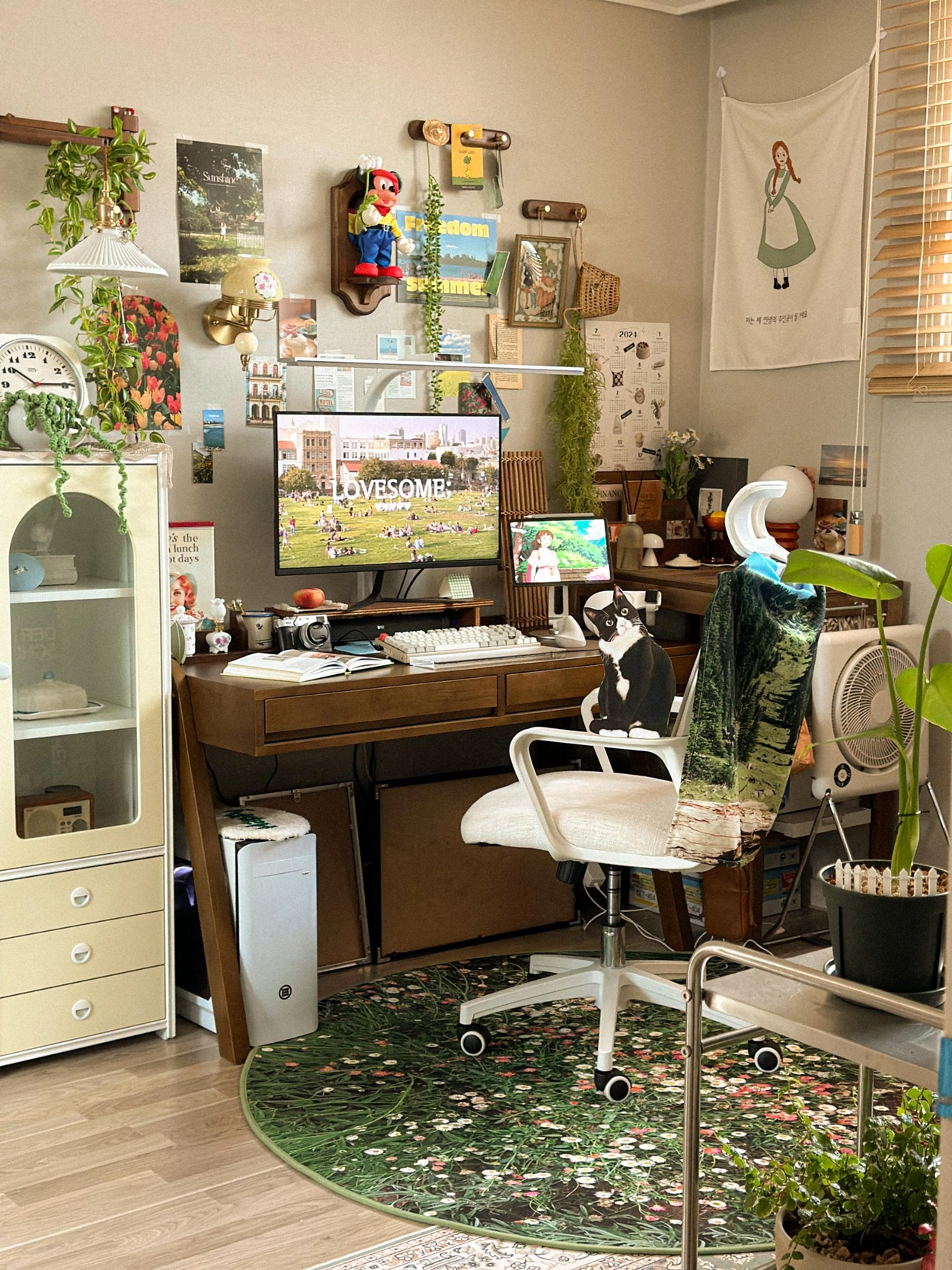 Flower garden, landscape rug