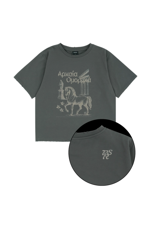 Black vintage collage Overfit short sleeve t-shirts : P Black vintage collage Overfit short sleeve t-shirts : P