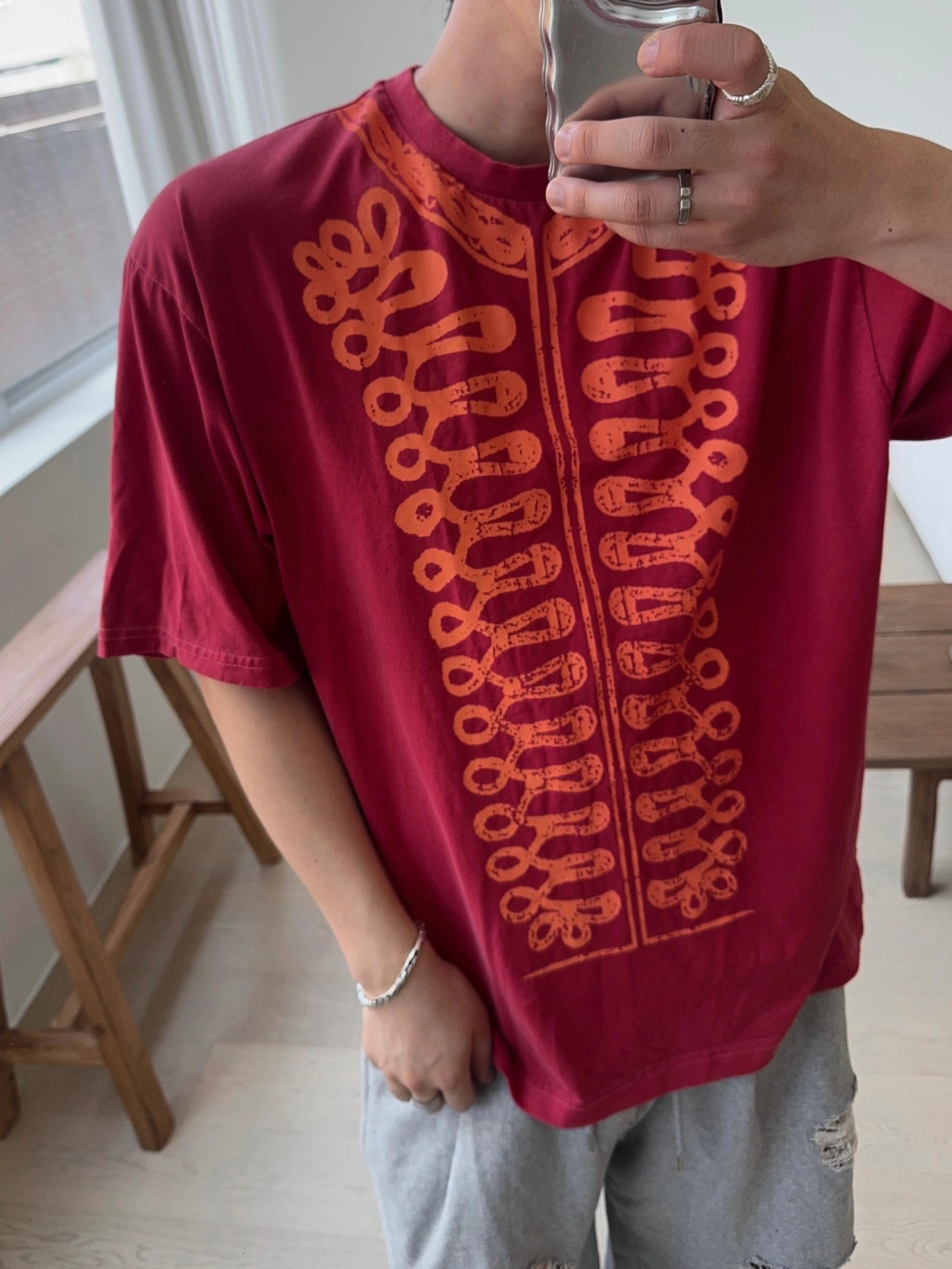 拿破崙豬圖案水洗短袖T卹