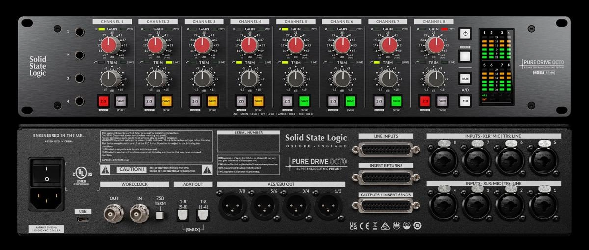 配信機器・PA機器・レコーディング機器 SSL (Solid State Logic) Pure Drive Octo SSL PureDrive OCTO 8-Channel Microphone Preamp - Vintage King