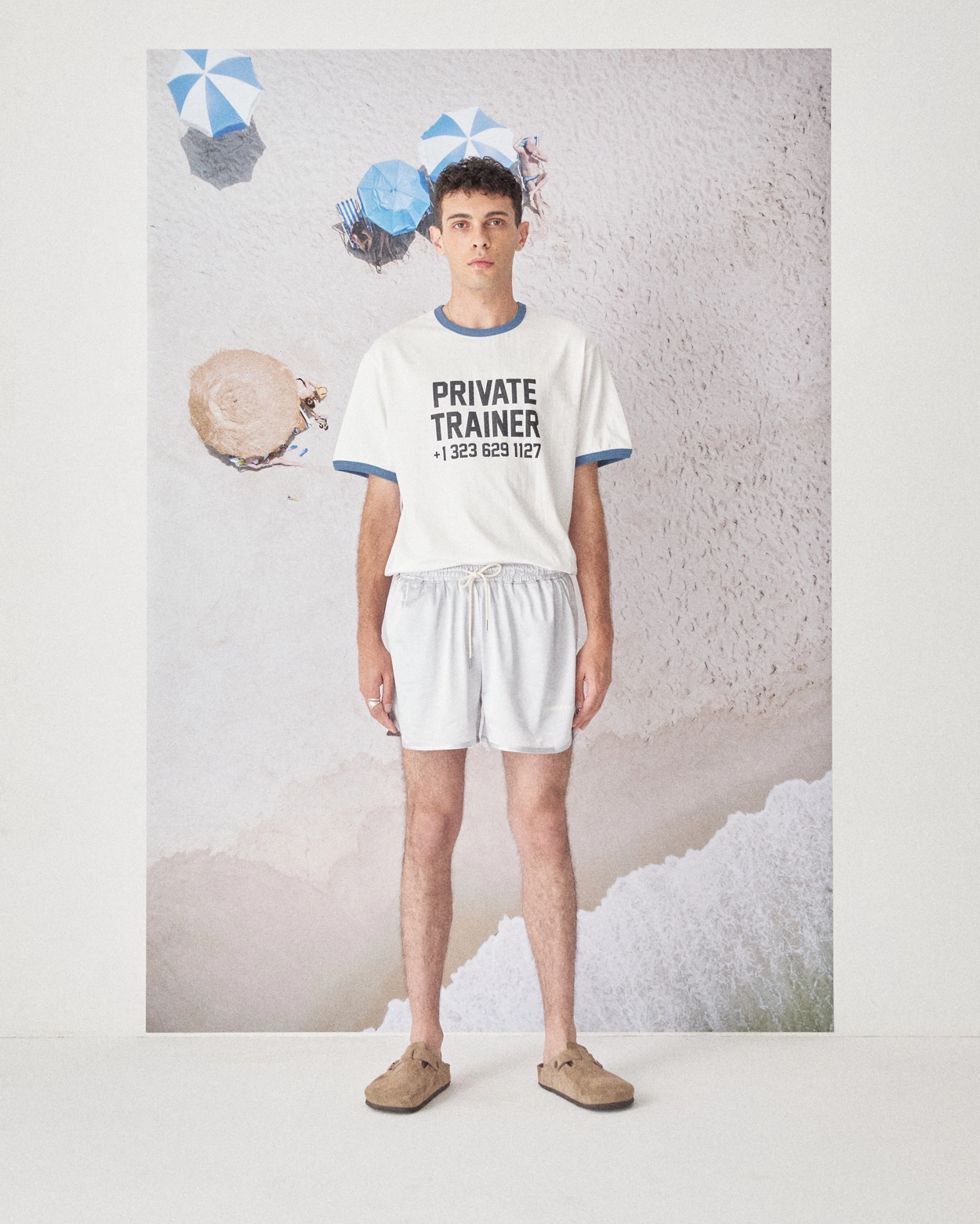 【POSE NUMBER EIGHT】P.T RINGER TEE (WHITE/SMOKE BLUE) P.T RINGER TEE (WHITE/SMOKE BLUE) : POSE NUMBER EIGHT | 포즈