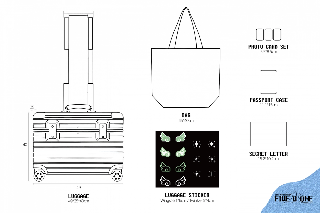 先行販売] [501 ONLY] FIVE O ONE 20TH ANNIVERSARY LUGGAGE SET