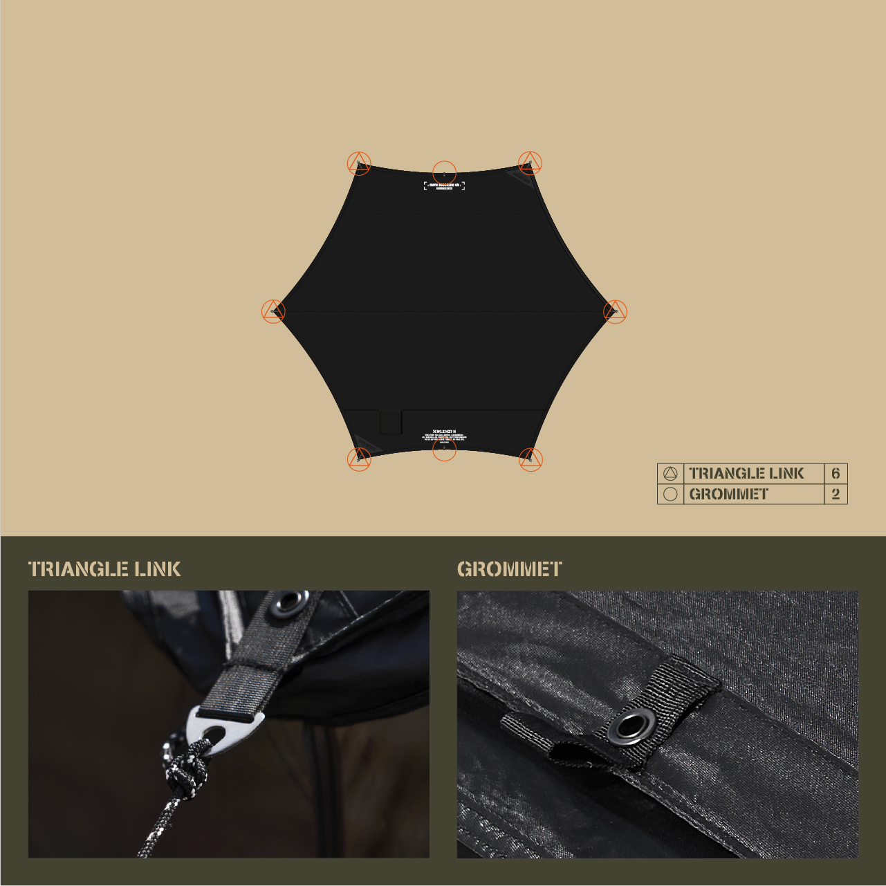 ZIP-TARP 六角形（ヘキサ型 ） : camviljp