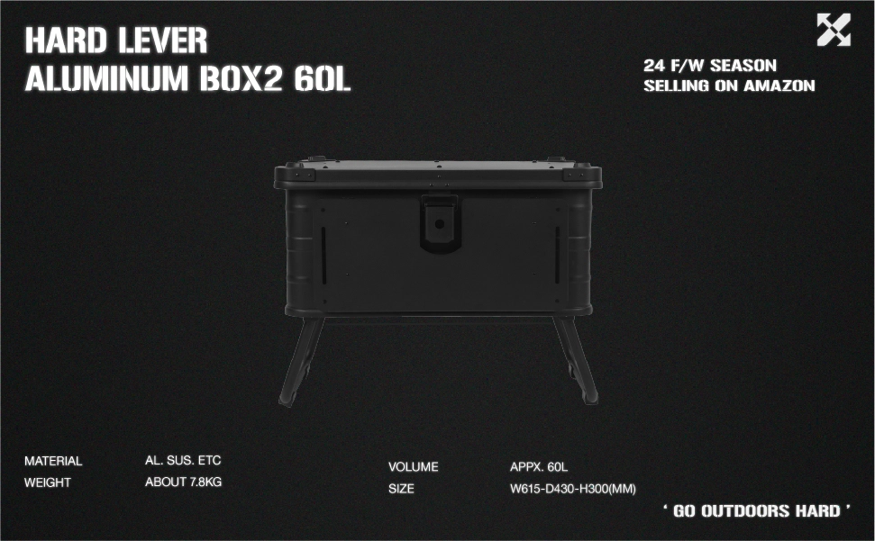 アルミコンテナ コンテナボックス 60L大容量 : camviljp
