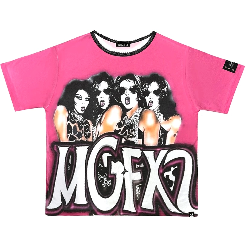 【KIMYO】GUARDIAN ANGEL CROPPED TEE IN MULTICOLOR GUARDIAN ANGEL CROPPED TEE IN MULTICOLOR : KIMYO