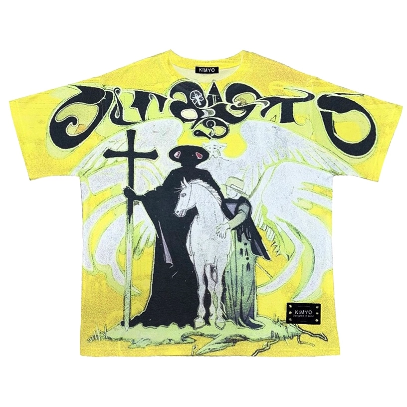 【KIMYO】GUARDIAN ANGEL CROPPED TEE IN MULTICOLOR GUARDIAN ANGEL CROPPED TEE IN MULTICOLOR : KIMYO