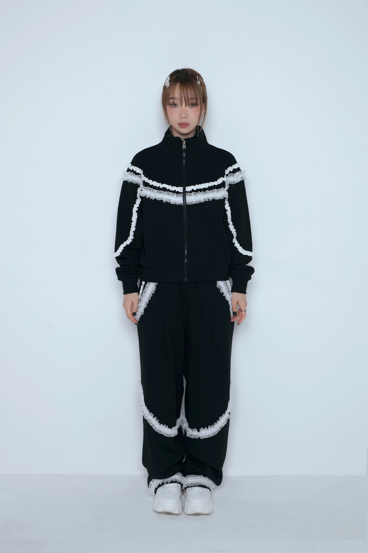 【IDANG CLUB】lace track top Lace track top : idang club