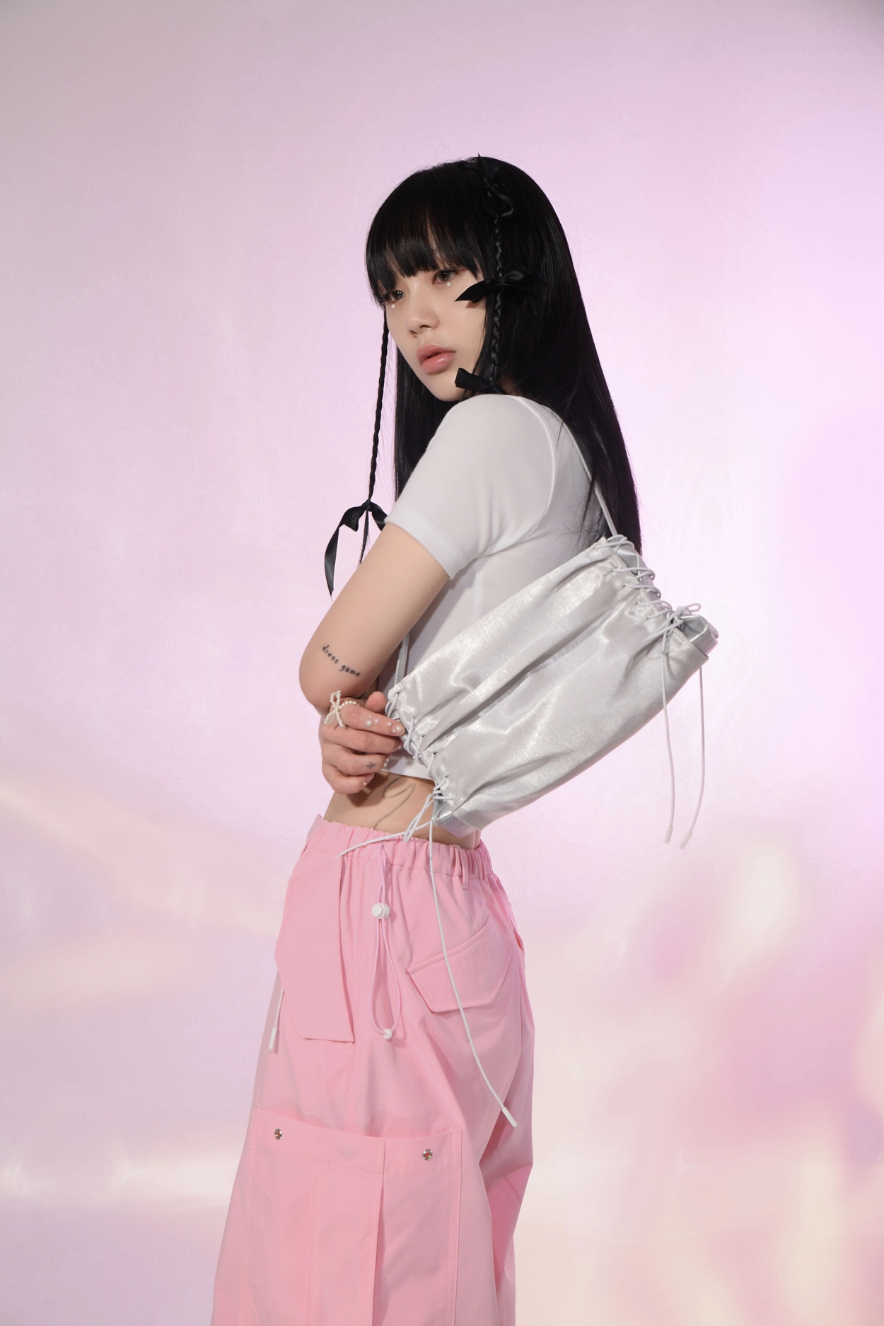 【Idang club】25ss ribbon medium bag ribbon bag : idang club
