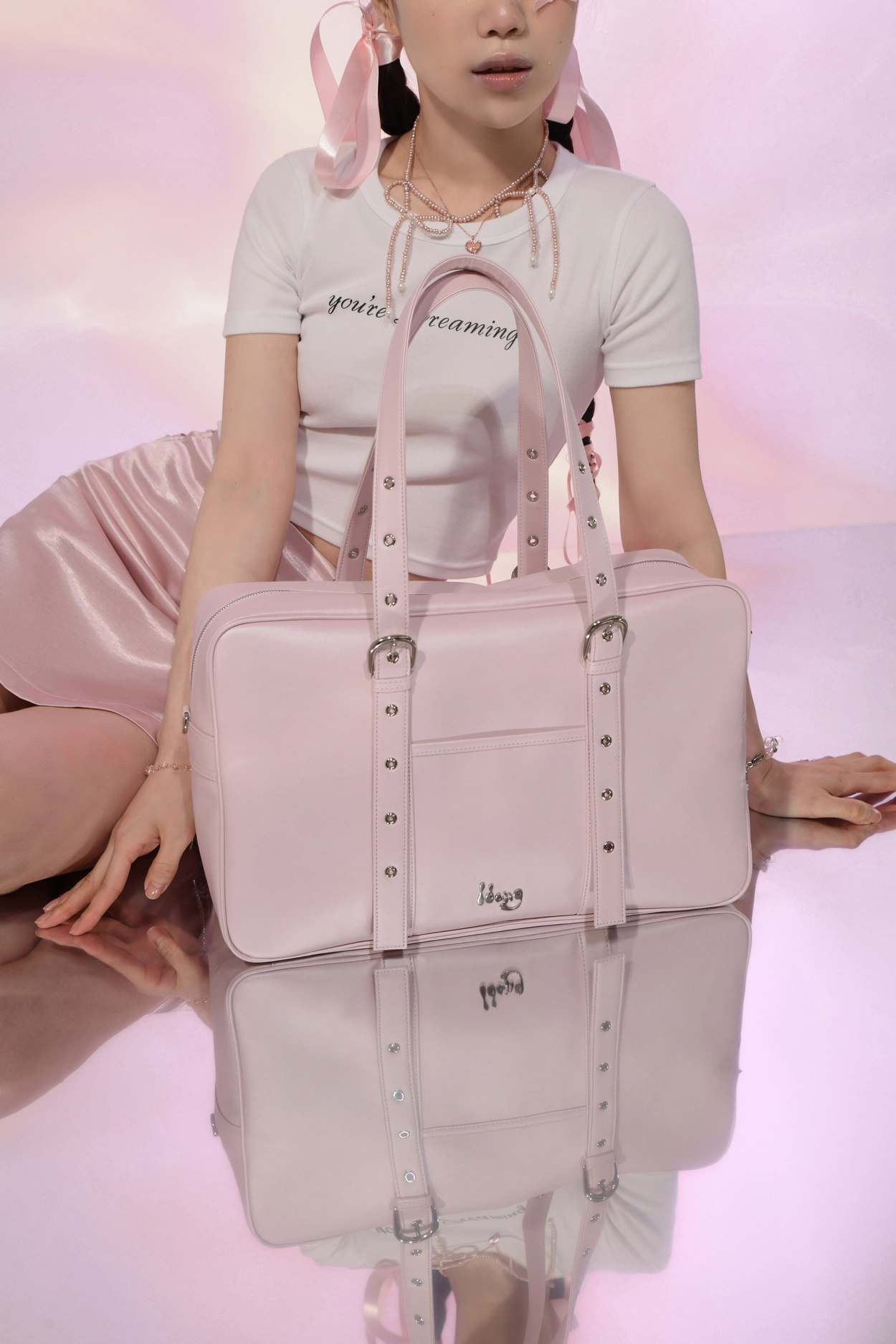 【idang club】school bag medium pink school bag : idang club