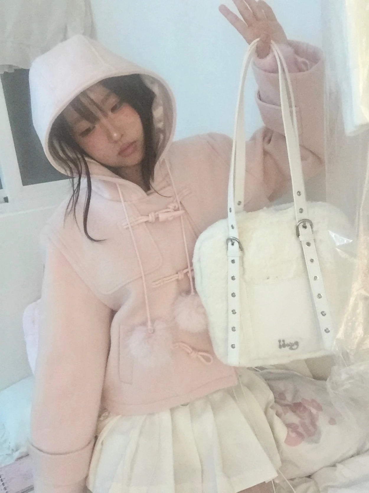 ★送料・関税込★idang club★school bag square (fur)★ IDANG CLUB】24fw school bag square