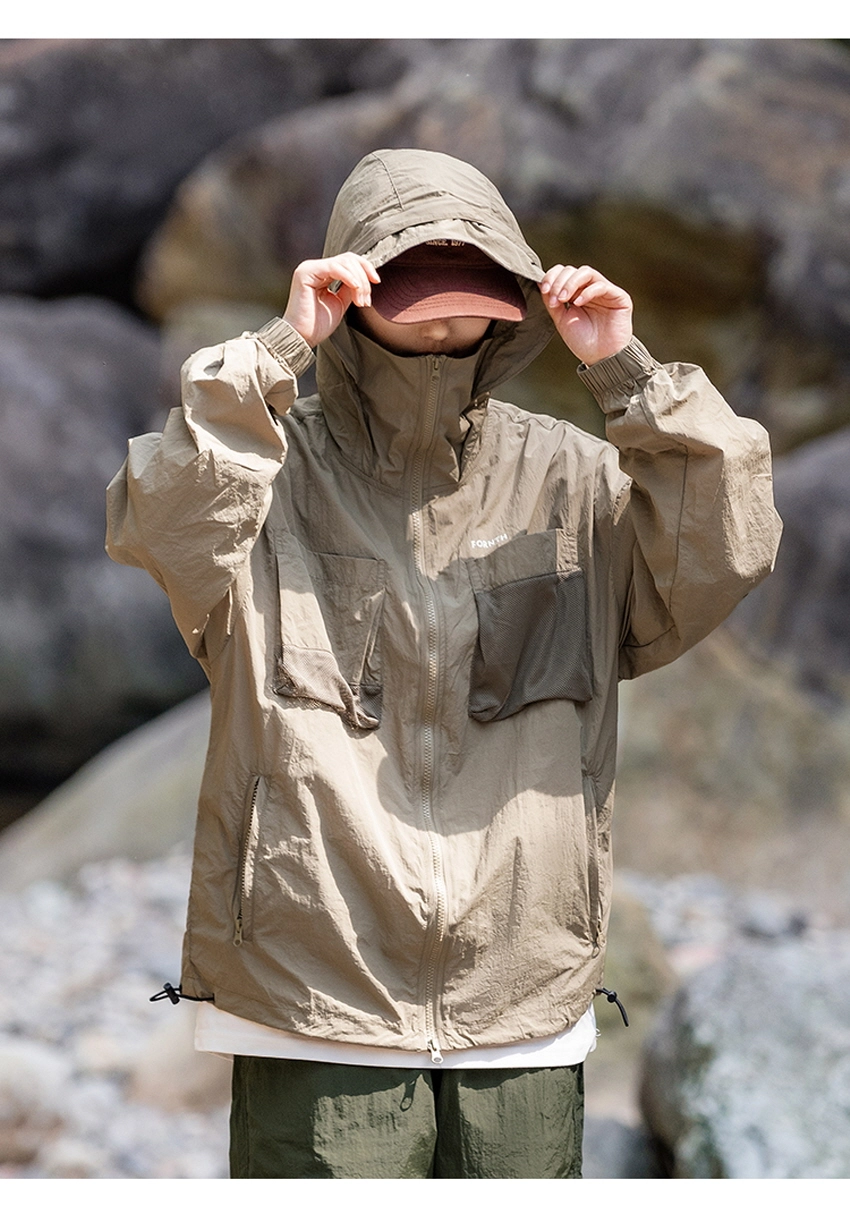 Sun Protection Hooded Workwear Jacket