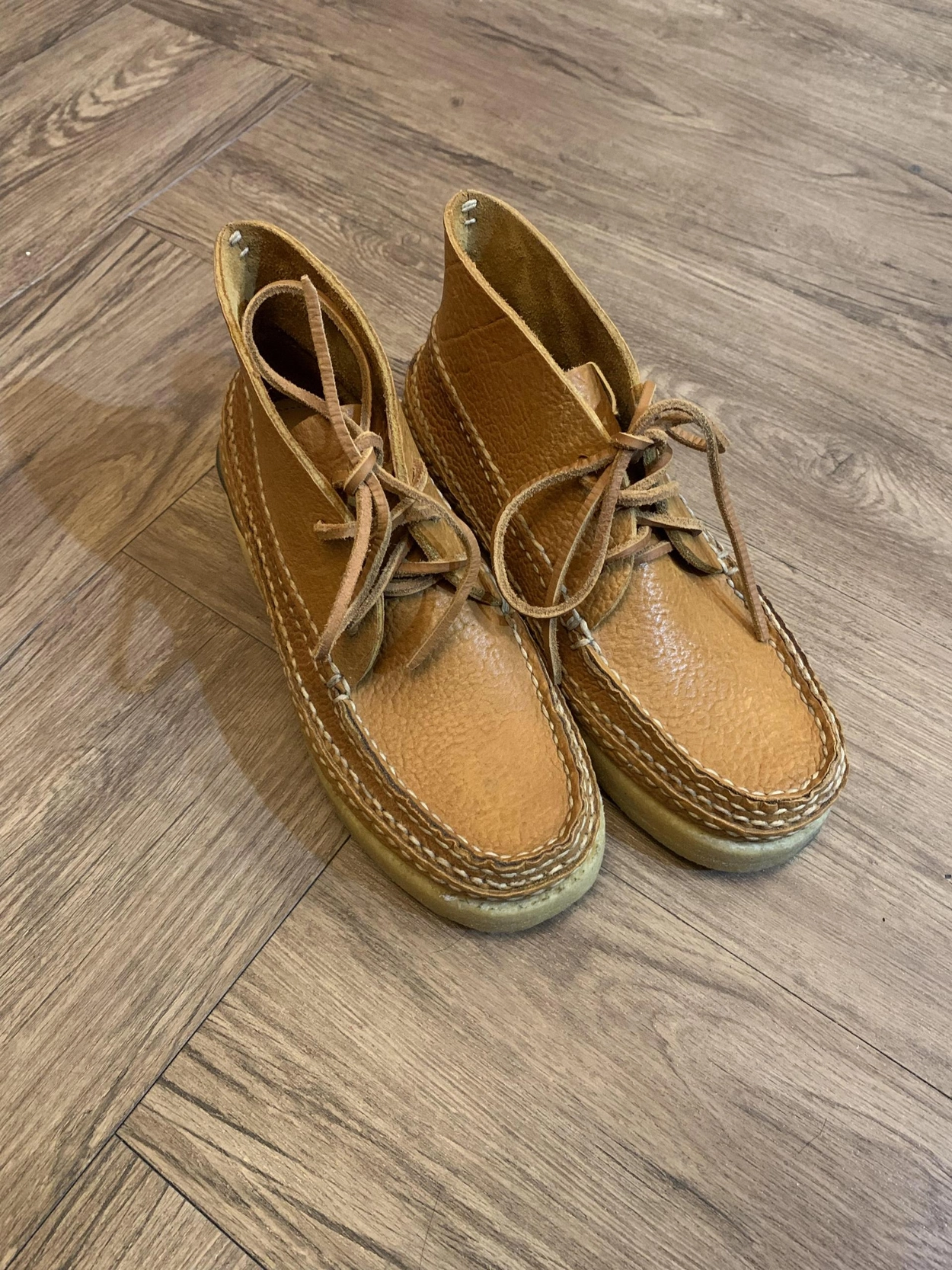 VISVIM] 22FW 비즈빔 visvim canoe moc ii-folk 캐노 2 라이트 브라운