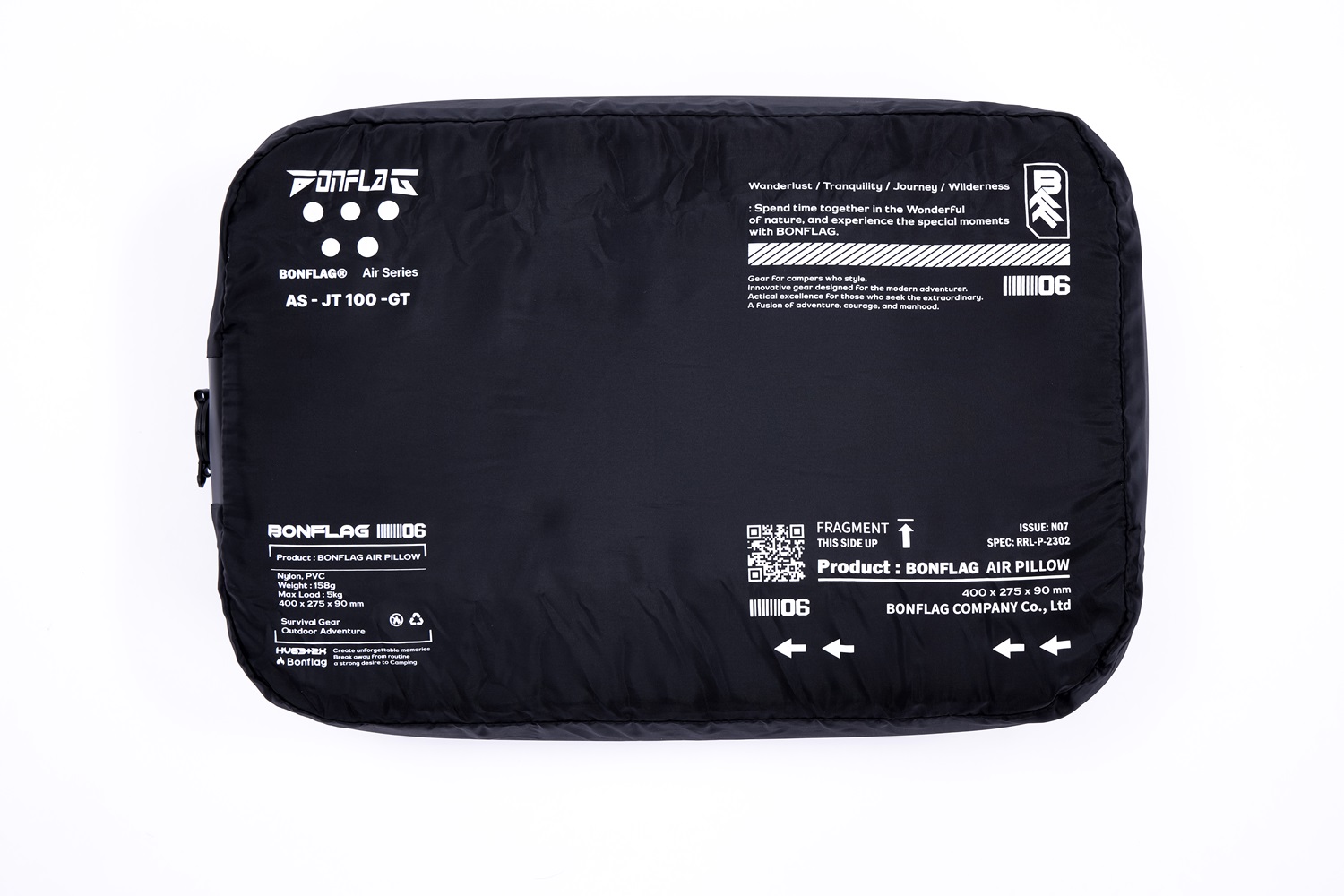bonflag Air Pillow エアー枕 Tactical Air Pillow : Camping Gear, Air Sofa, Premium Camping