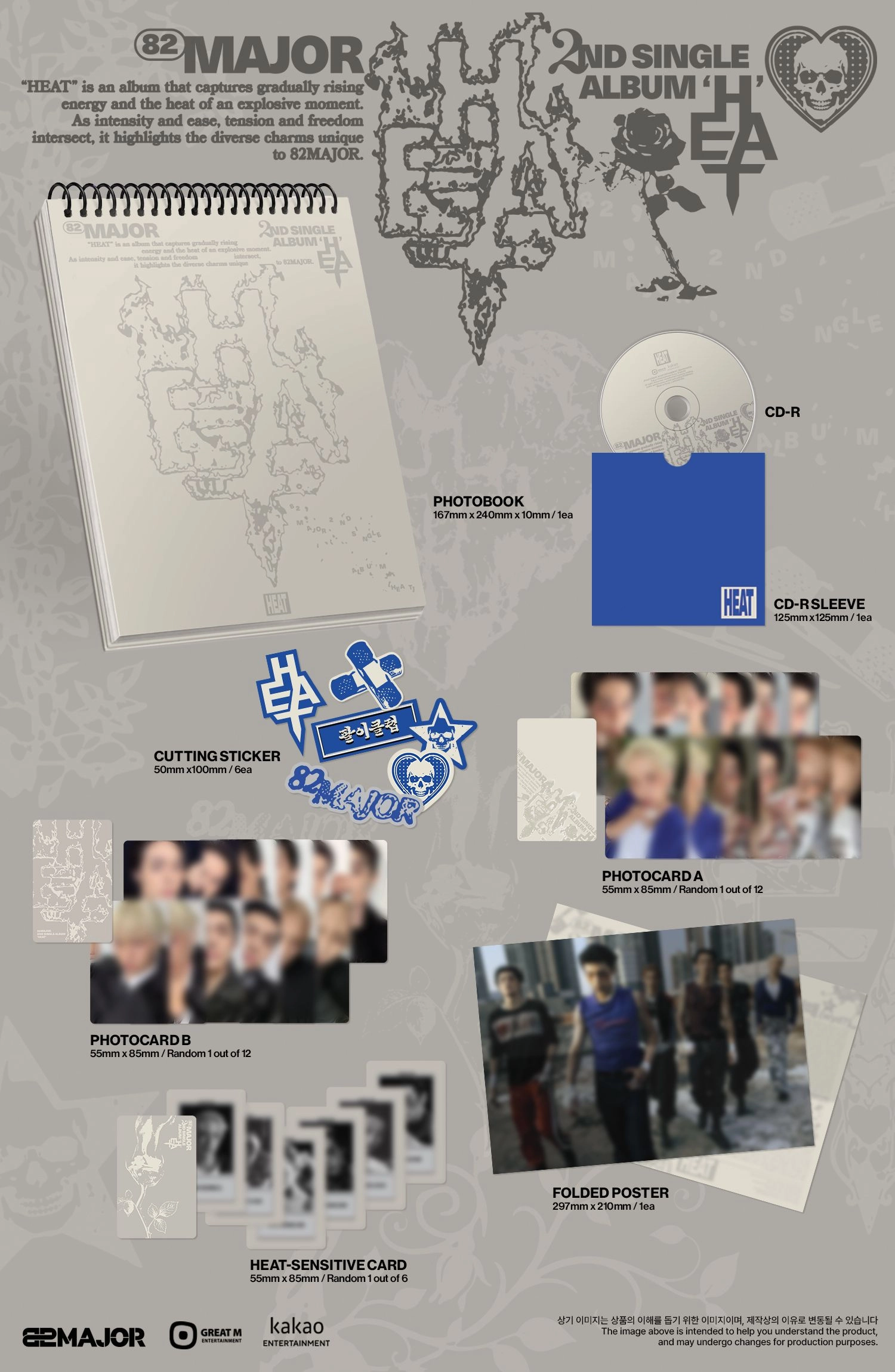 (PRE-ORDER) 82MAJOR - 2nd Single Album [HEAT] (PHOTOBOOK Ver.)