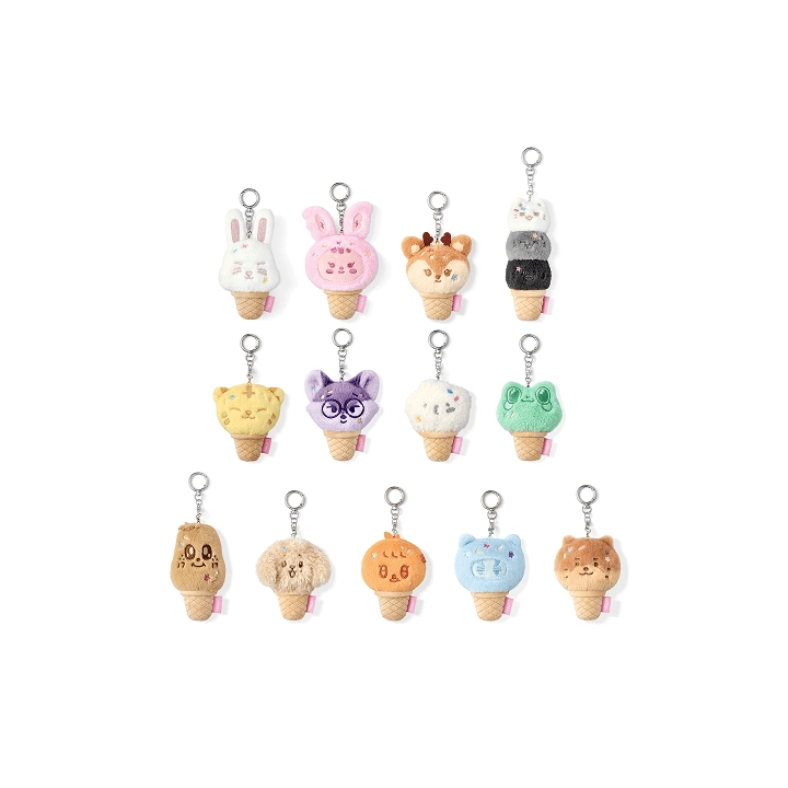 アイドル SEVENTEEN Ice Cream PLUSH KEYRING SEVENTEEN - MINITEEN [ICE CREAM] Face Plush Keyring : KPOP B2B