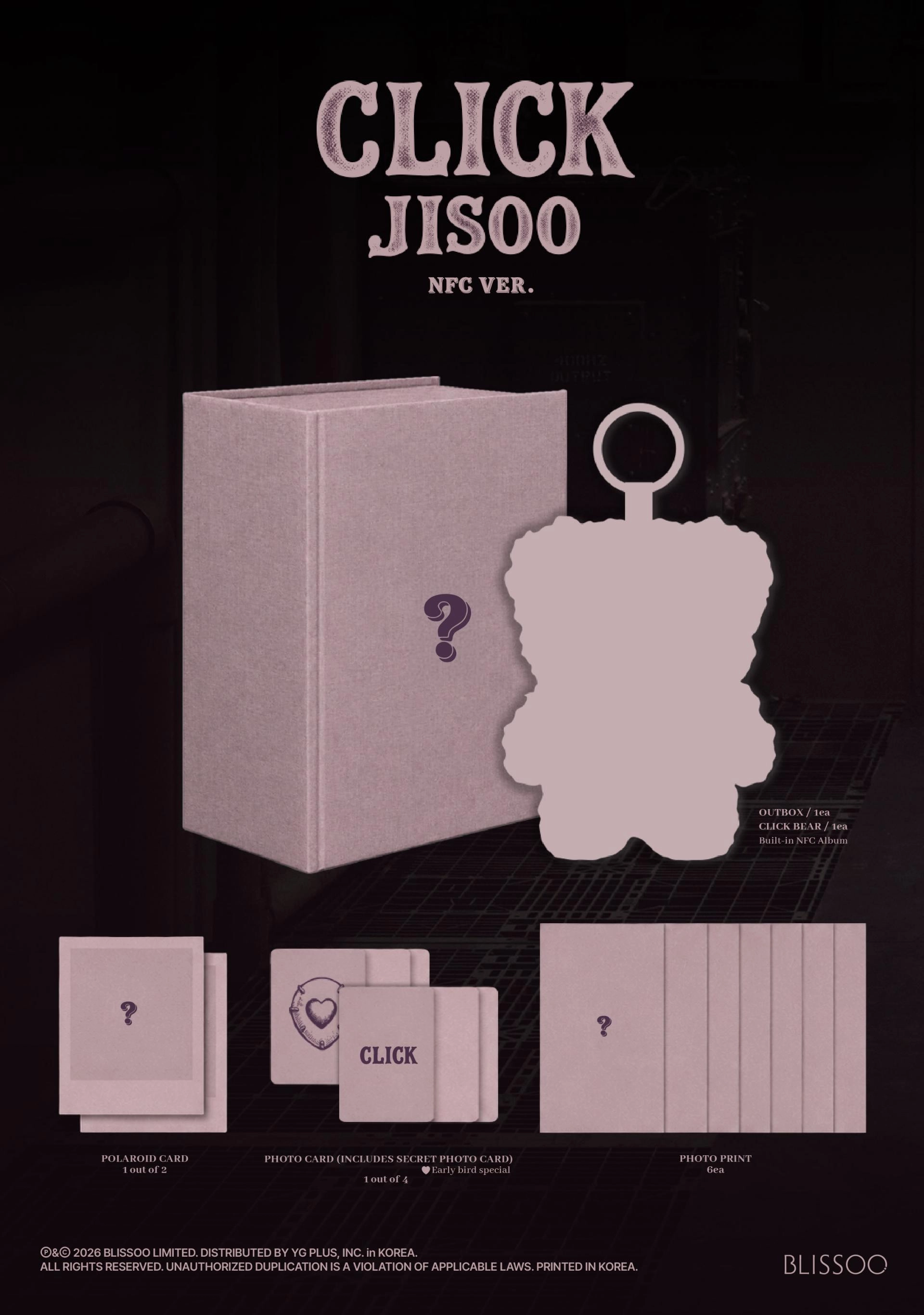 (PRE-ORDER) JISOO - Single Album [CLICK] PHOTOBOOK VER.