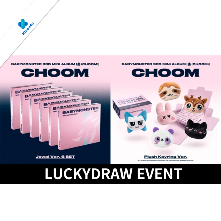 LUCKY DRAW) BABYMONSTER 3rd MINI ALBUM [CHOOM] Jewel + Plush