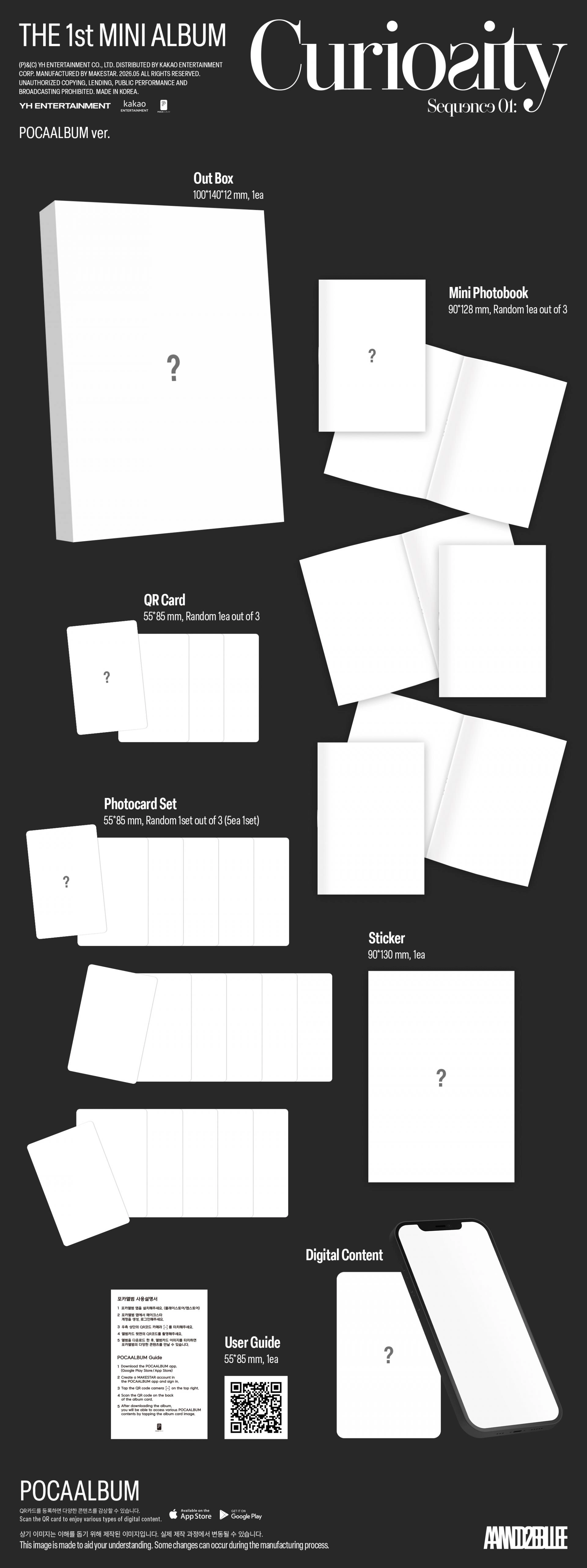 (PRE-ORDER) AND2BLE - 1st Mini Album [Sequence 01: Curiosity] (POCAALBUM Ver.)