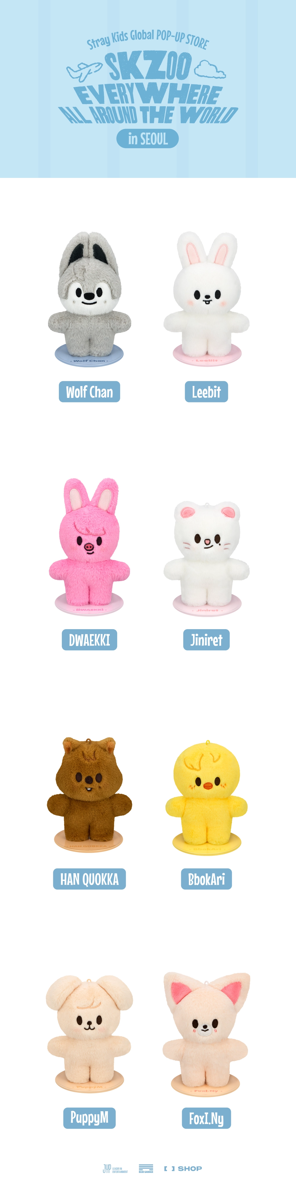 Stray Kids - SKZOO PLUSH STANDING Ver. - SKZOO Everywhere All Around The World