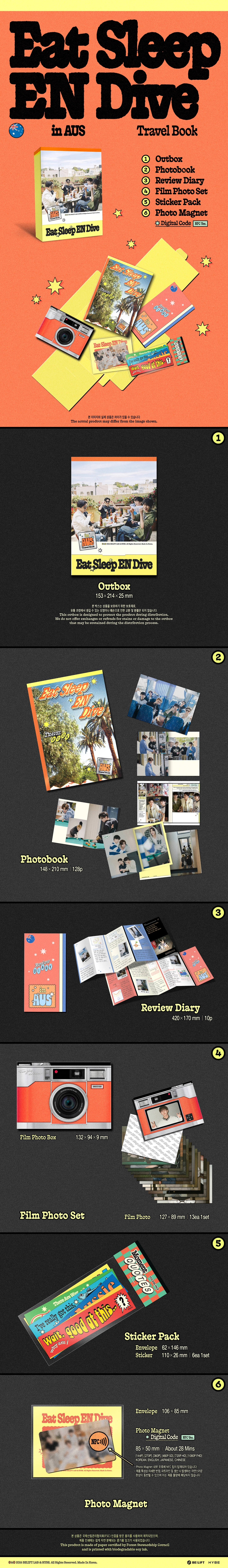 (PRE-ORDER) ENHYPEN - [Eat Sleep EN Dive in AUSTRALIA ] TRAVEL BOOK