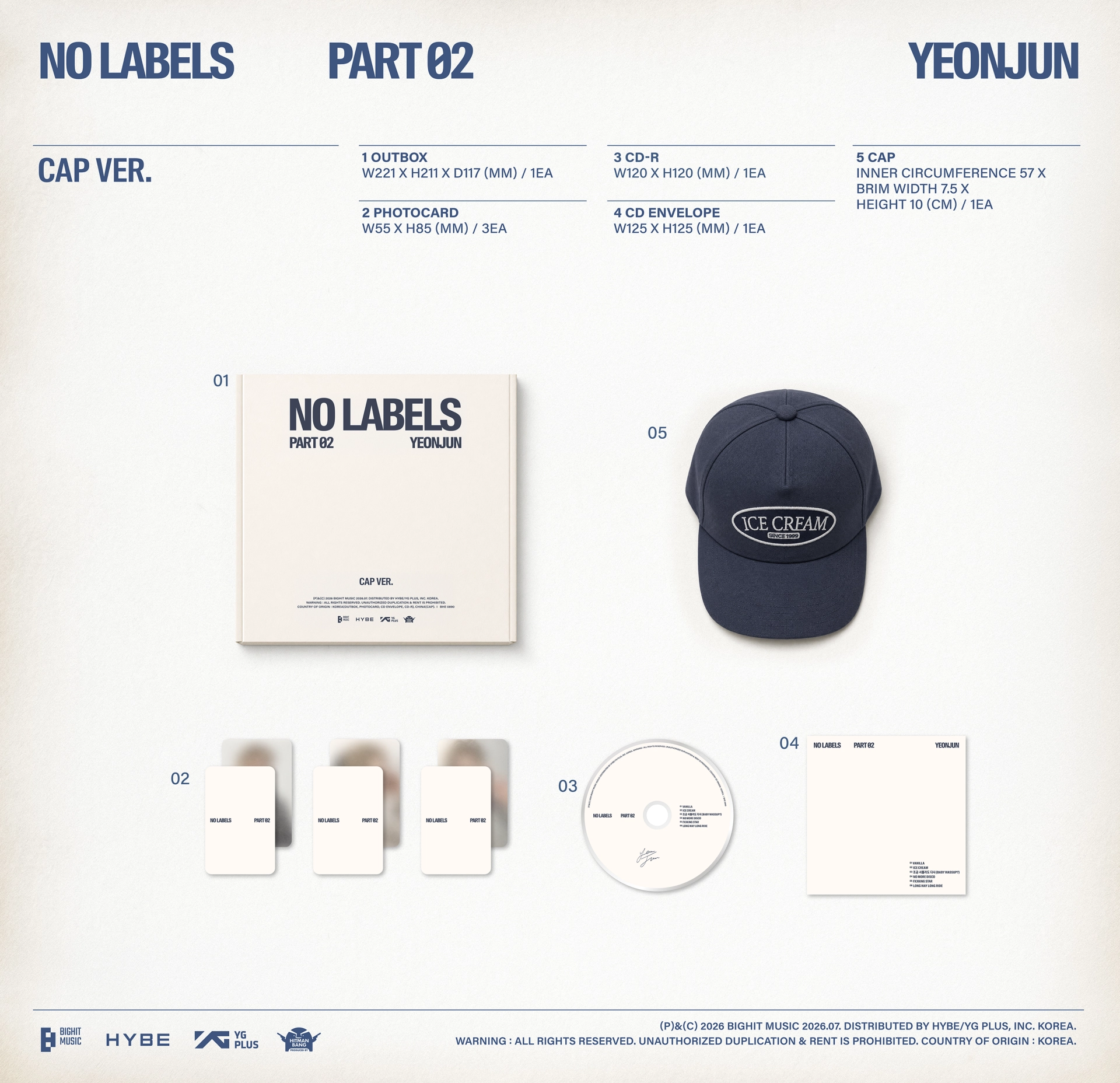 (PRE-ORDER) YEONJUN - [NO LABELS: PART 02] (Cap Ver.)
