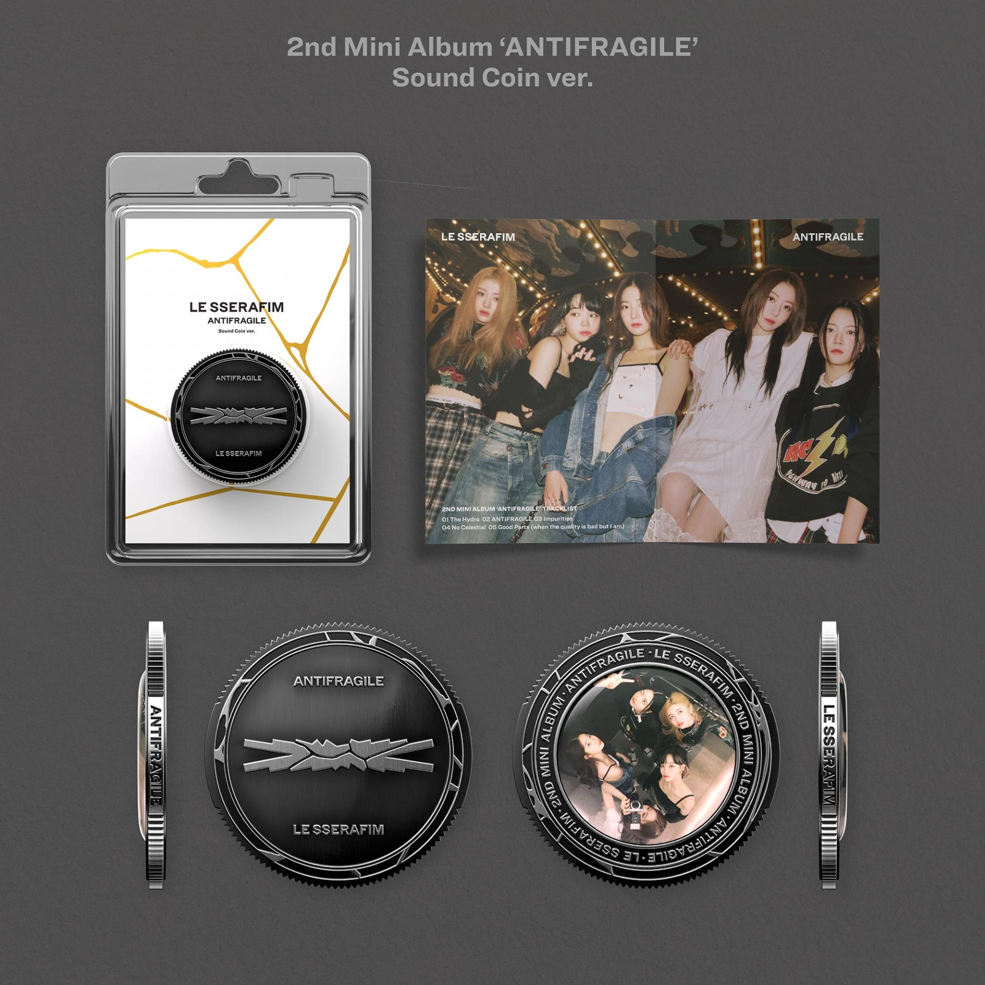 (PRE-ORDER) LE SSERAFIM - 2nd Mini Album 'ANTIFRAGILE' (Sound Coin ver.)