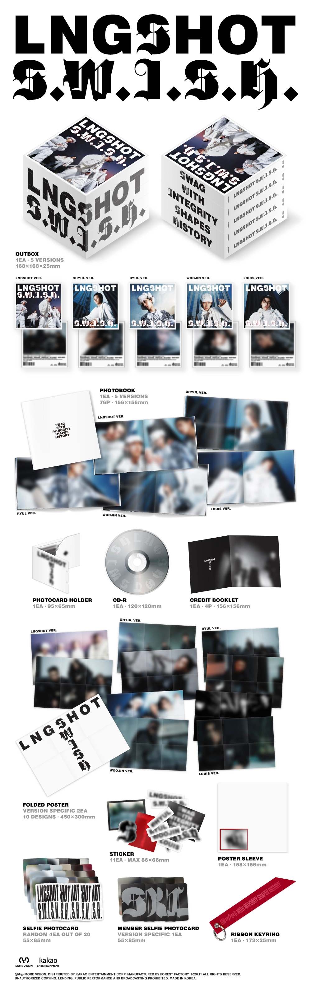 (PRE-ORDER) LNGSHOT - EP [S.W.I.S.H.] (Standard Ver.) (LNGSHOT Ver.)
