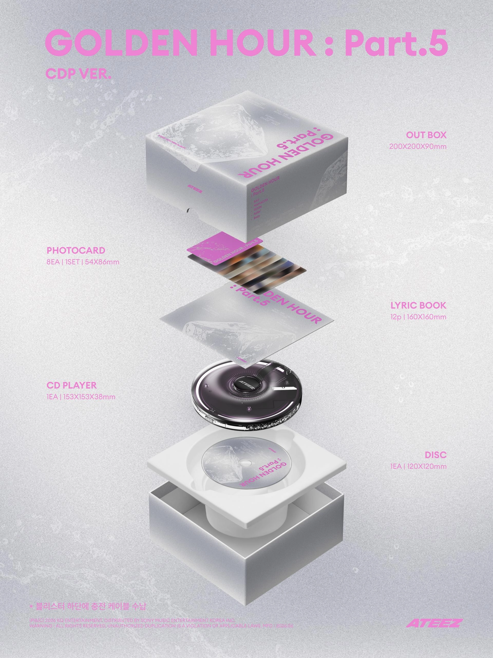 (PRE-ORDER) ATEEZ - 14th Mini Album [GOLDEN HOUR : Part.5] (KEY CHAIN Ver.)