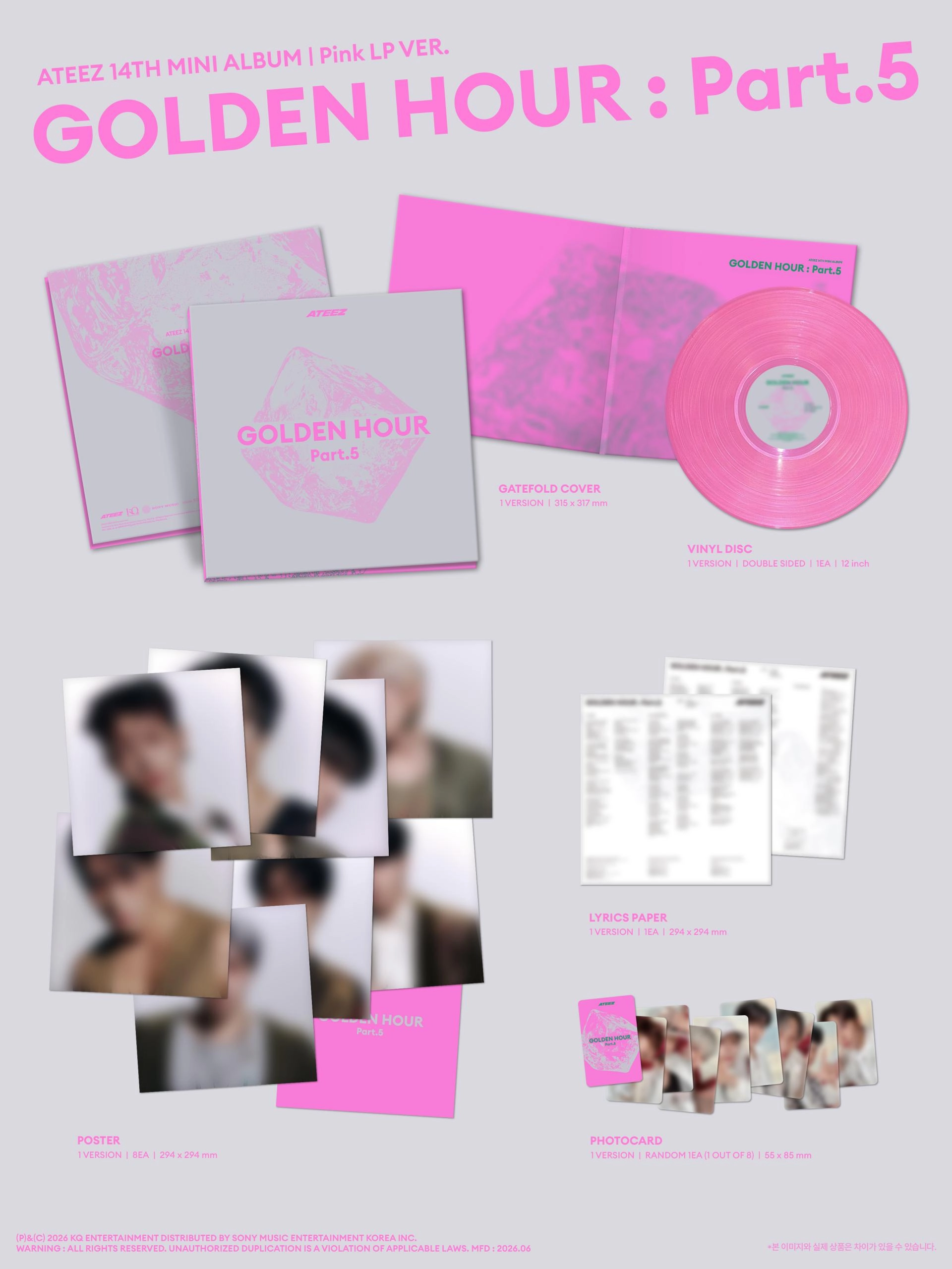 (PRE-ORDER) ATEEZ - 14th Mini Album [GOLDEN HOUR : Part.5] (KEY CHAIN Ver.)