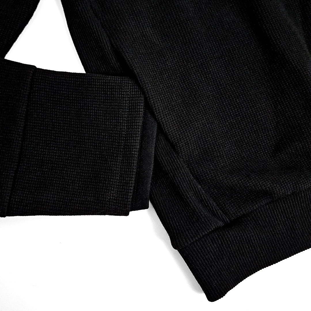 Defka western rivet layered sleeve zipup (black) : GAKIHARA