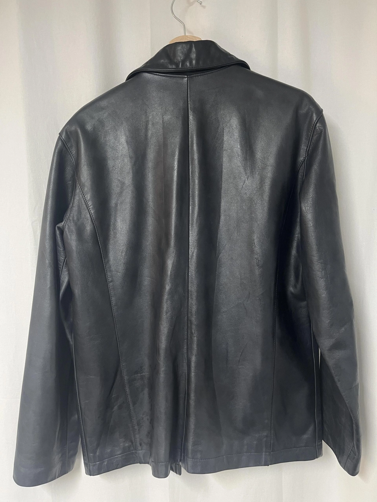 90's 'A.P.C.' Archive No Fun Leather Jacket : OSA