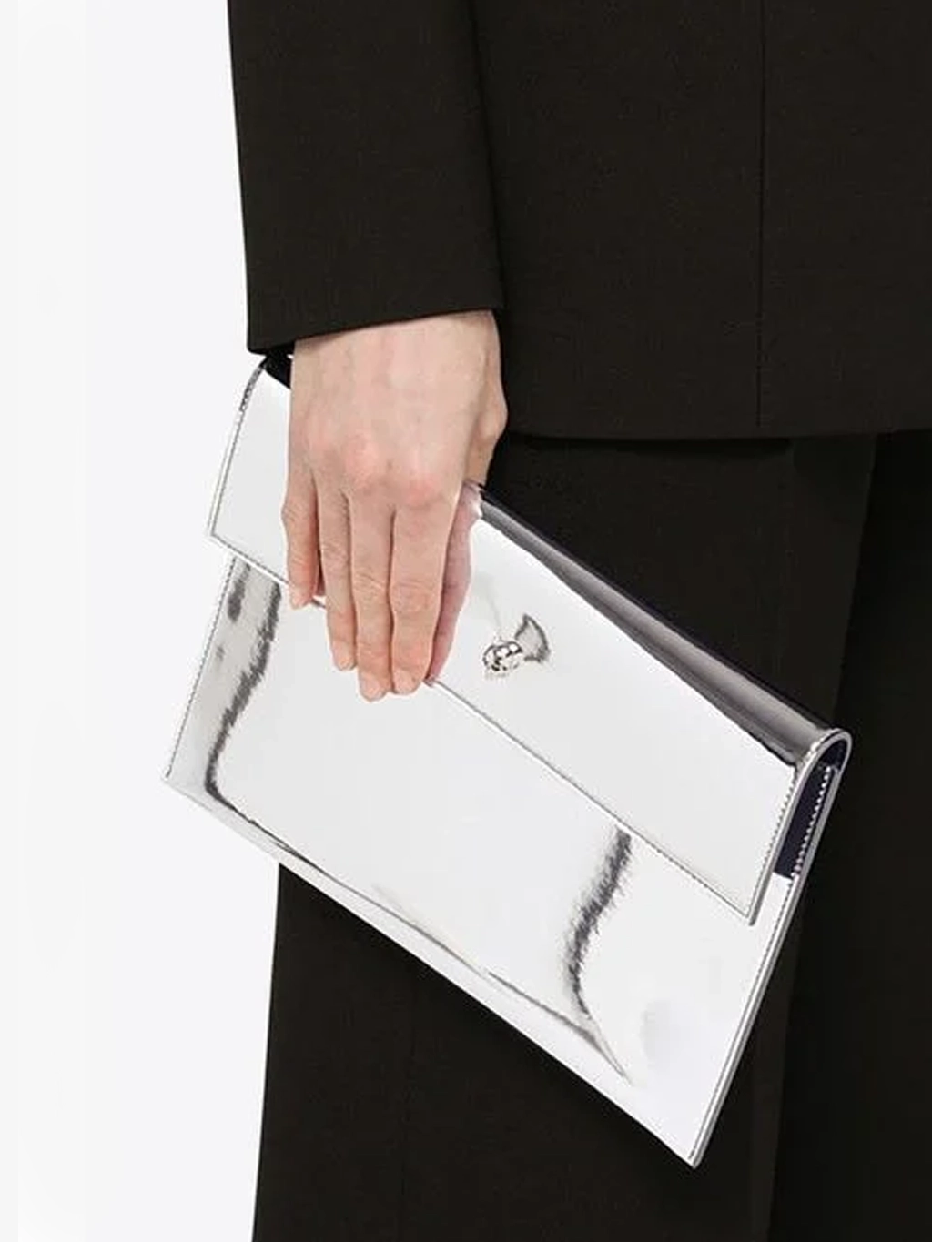 【送料&関税込】Alexander McQueen Silver Leather Small Seal Alexander McQueen | Official Online Store