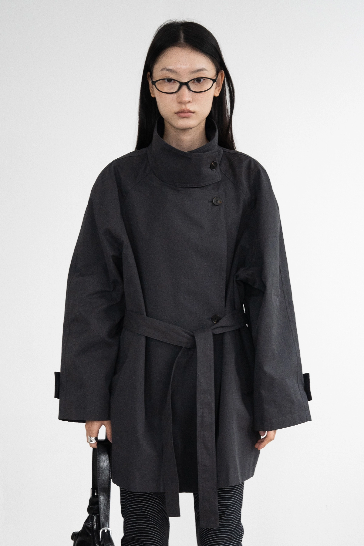 EXCLUSIVE] 030 Middle Trench Coat (Deep Charcoal) : 피키