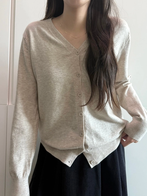 데일리 울 버튼 가디건