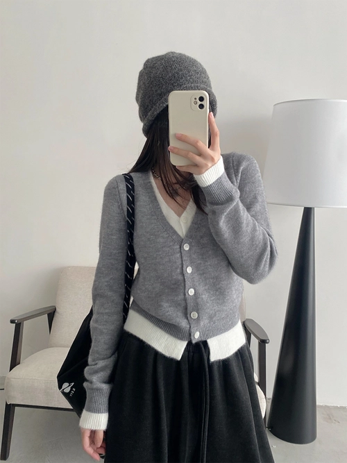 더블 레이어 가디건