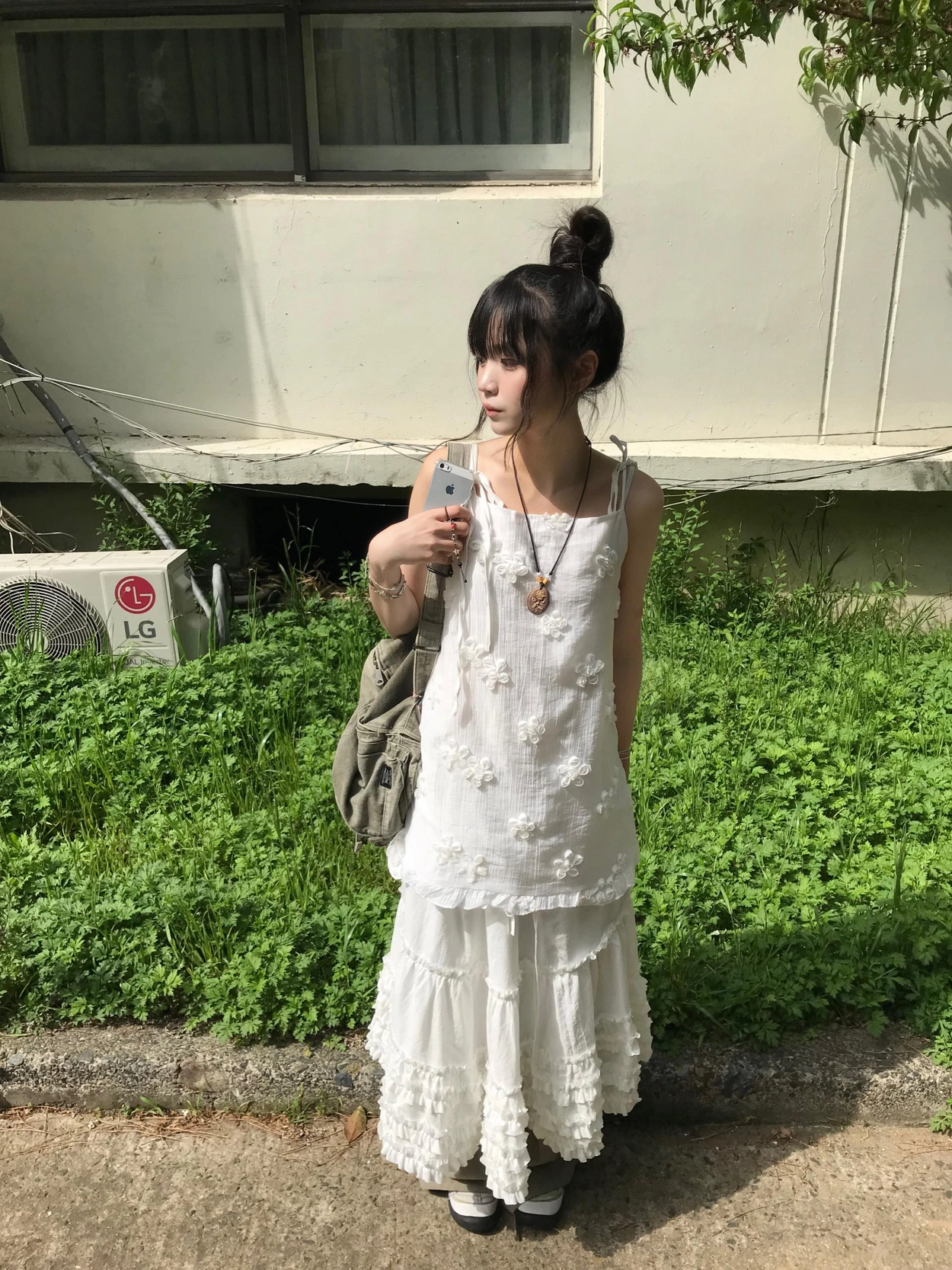 TOGA ドッキング フリルスカート白　34サイズ フリルカットソータイトスカート