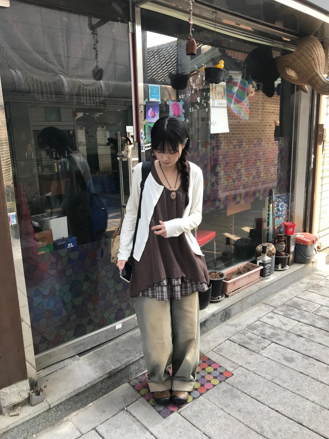 muguet sheer check mini op ブラック　nami muguet（ミュゲ）の「sheer check mini one piece（ワンピース