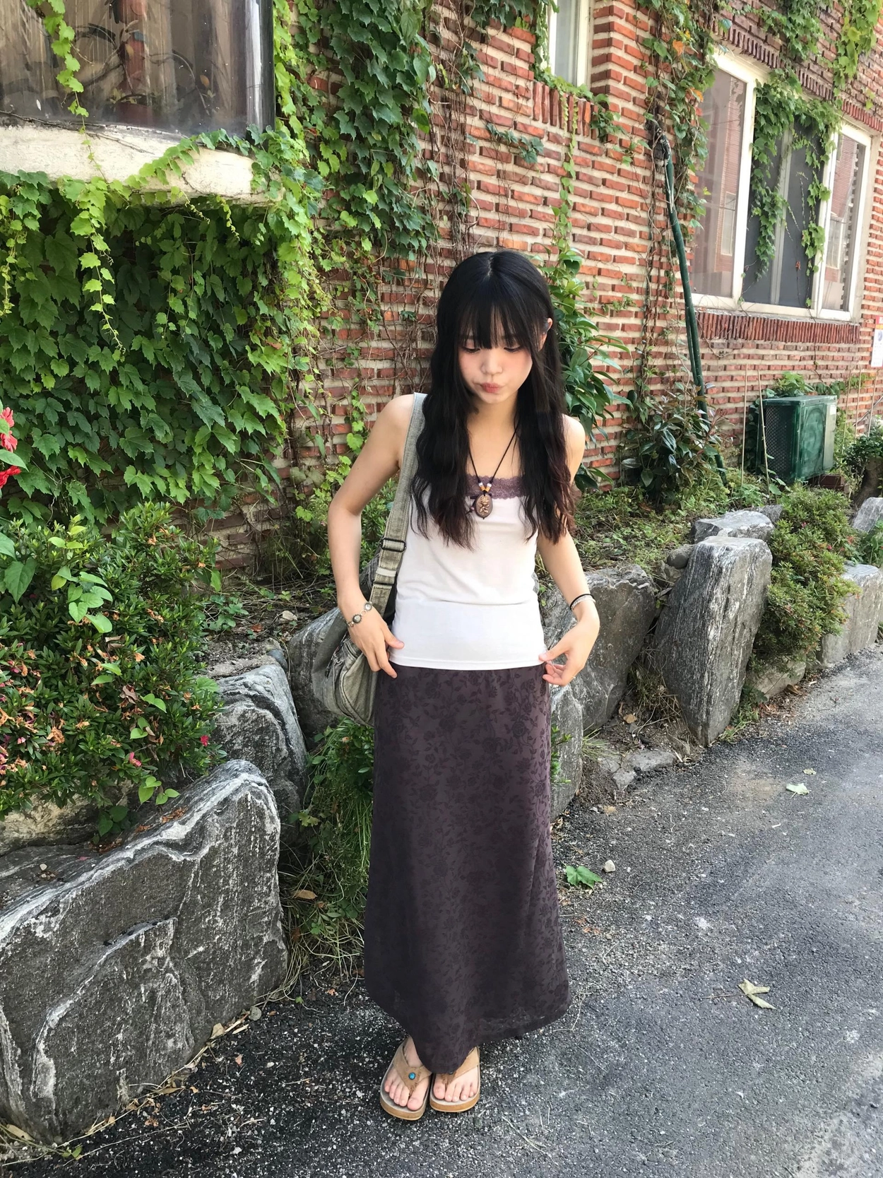 アンティークスカート antiqua スカート アンティーク花柄ロングスカート : ZOZOTOWN