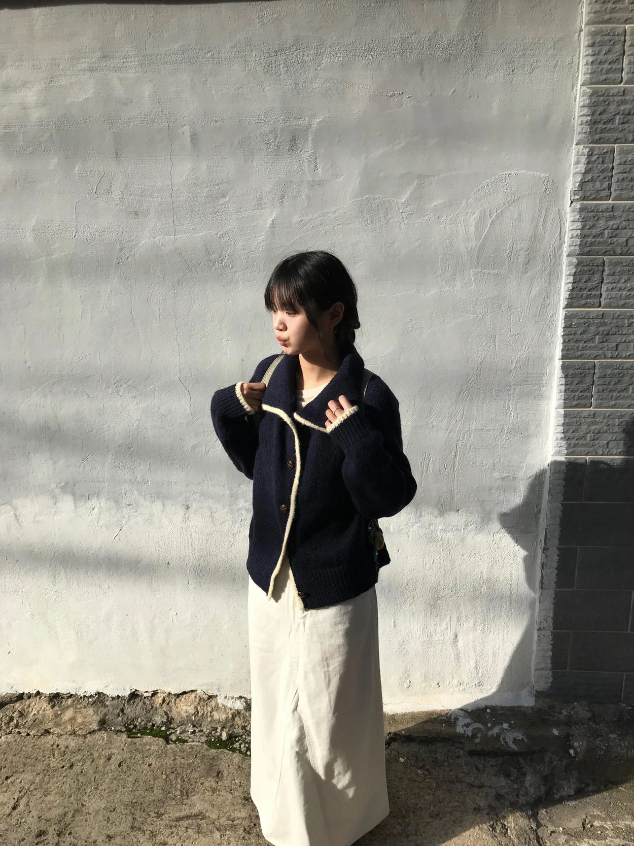 新品同様 Rene ベーシックニットカーディガン ダーク