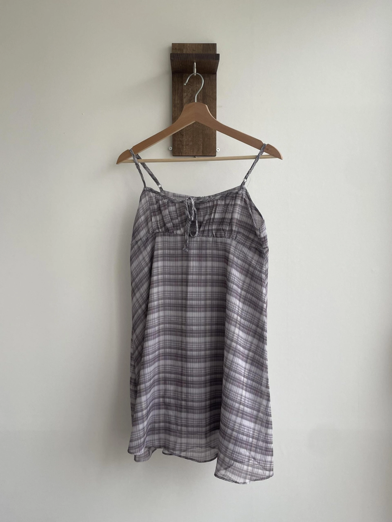 René 水色チェック ノースリーブワンピース 38 René 水色チェック ノースリーブワンピース 38 René 水色チェック