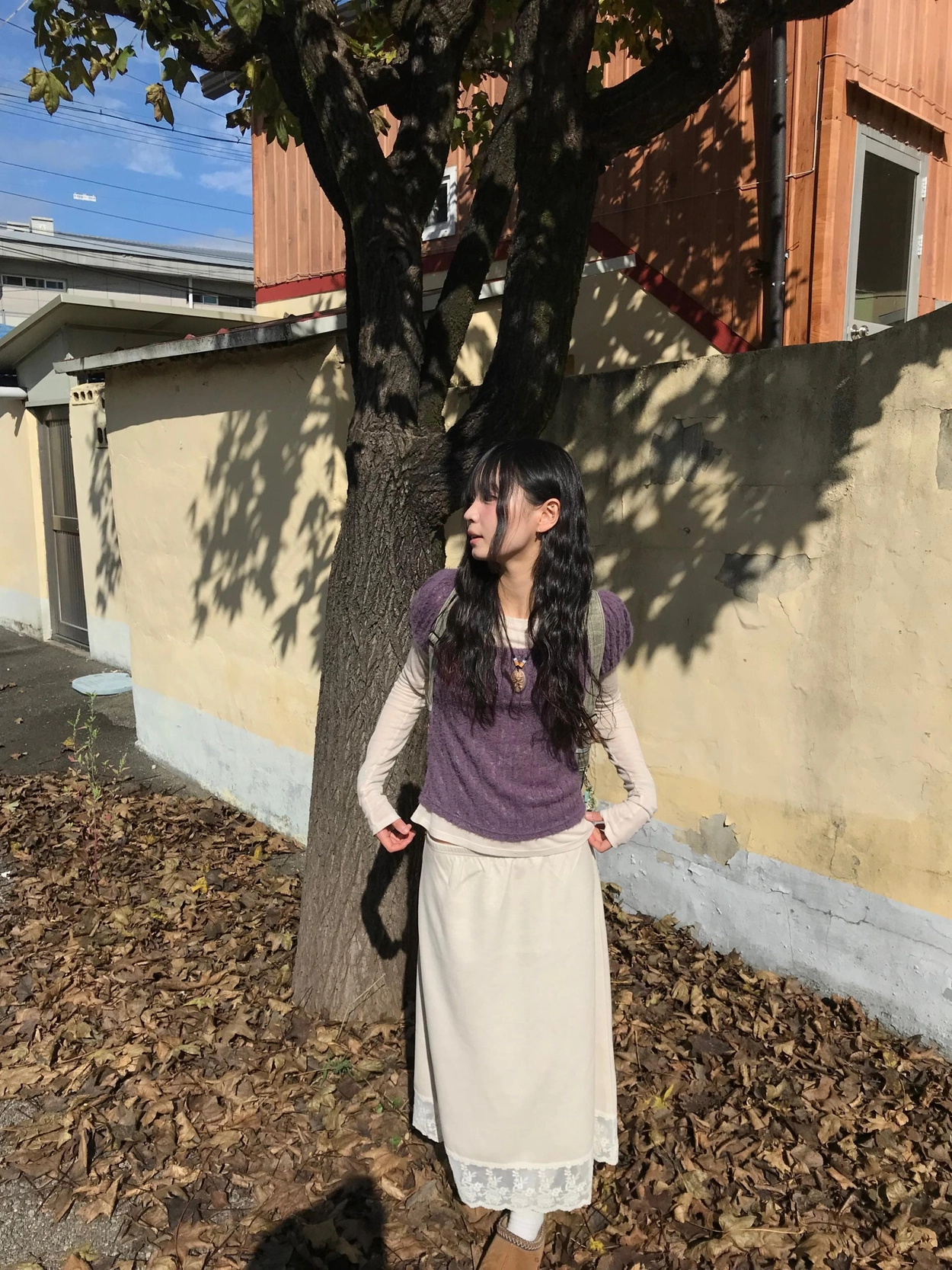 サカイsacai ネックウォーマー付きドッキングウールケーブル