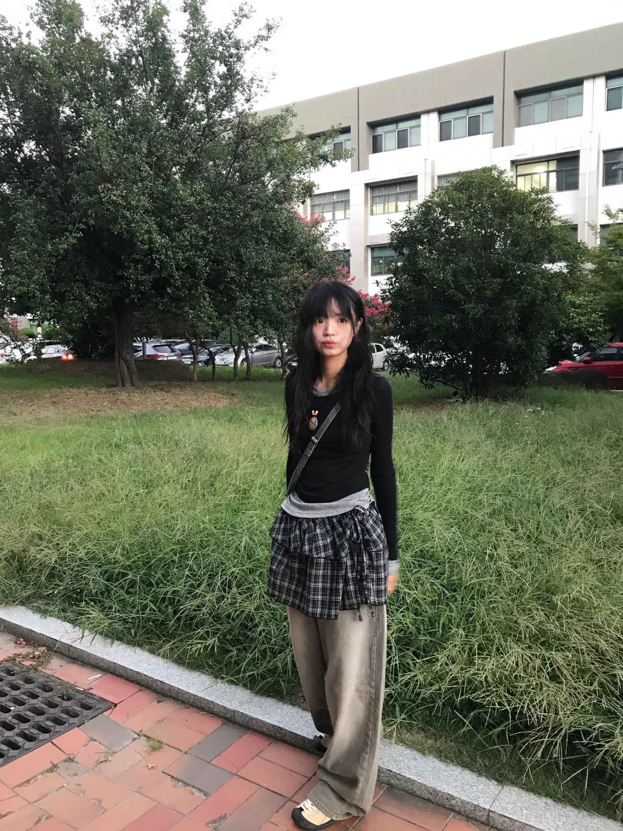 確認 ラップスカート チェックフリルレイヤードラップスカート | ファッション通販