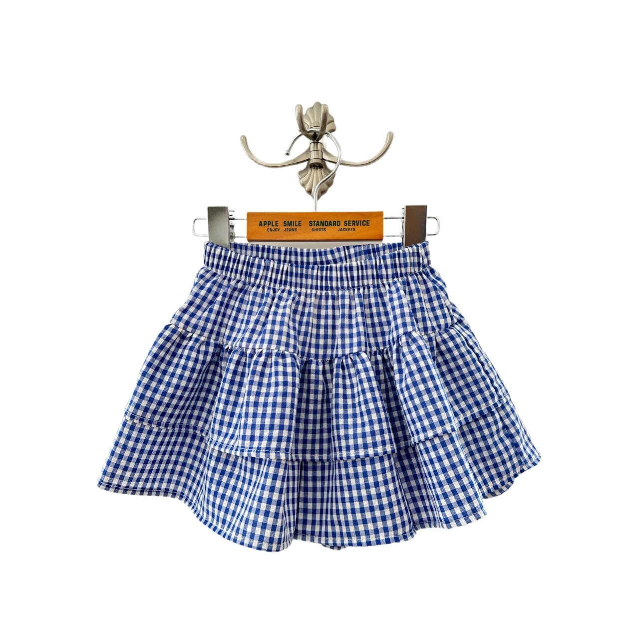 Apple Smile Tiered Shorts Blue