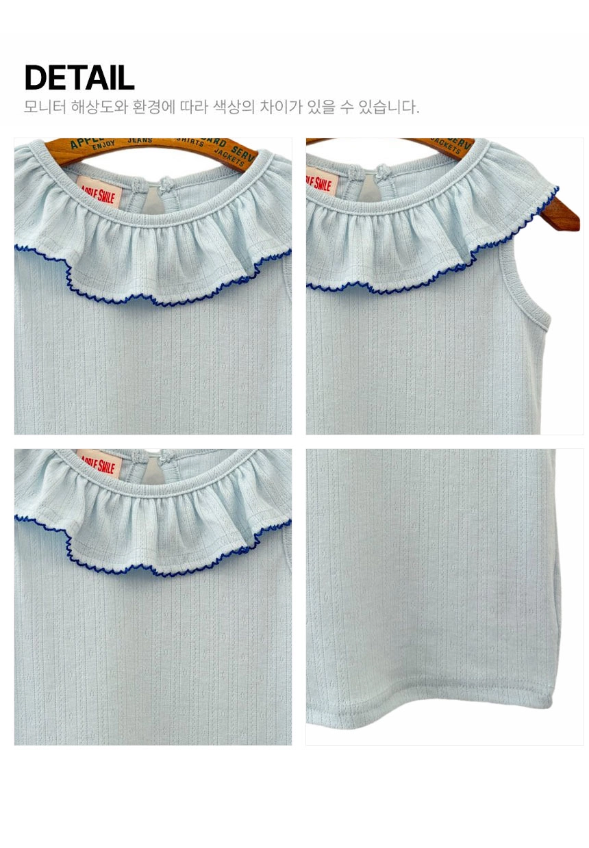 Apple Smile Pincoat Sleeveless Sky