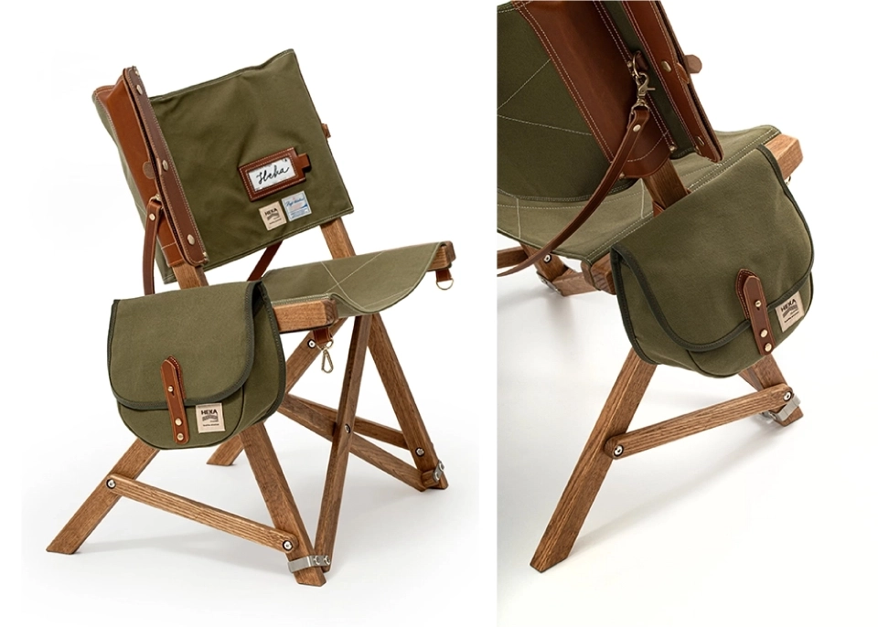 HEKA chair - 'Kaffa' ver. BLACK KHAKI 헤카체어 카파버전 블랙카키