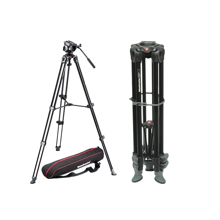 マンフロットビデオ三脚MVT502AM + 雲台 MVH500A マンフロット Manfrotto MVT502AM MVH500A ビデオ三脚 フルード雲台 #4415